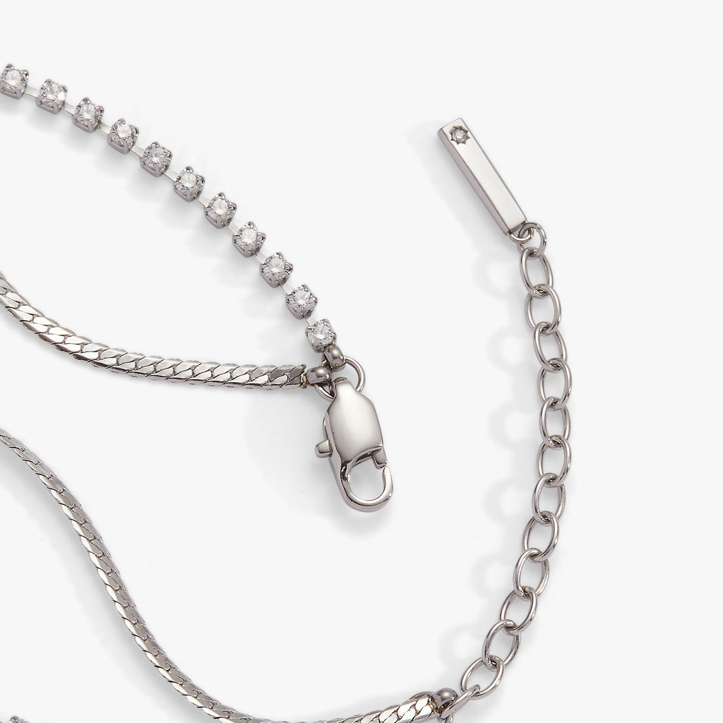 Double Strand Crystal Tennis Chain Bracelet