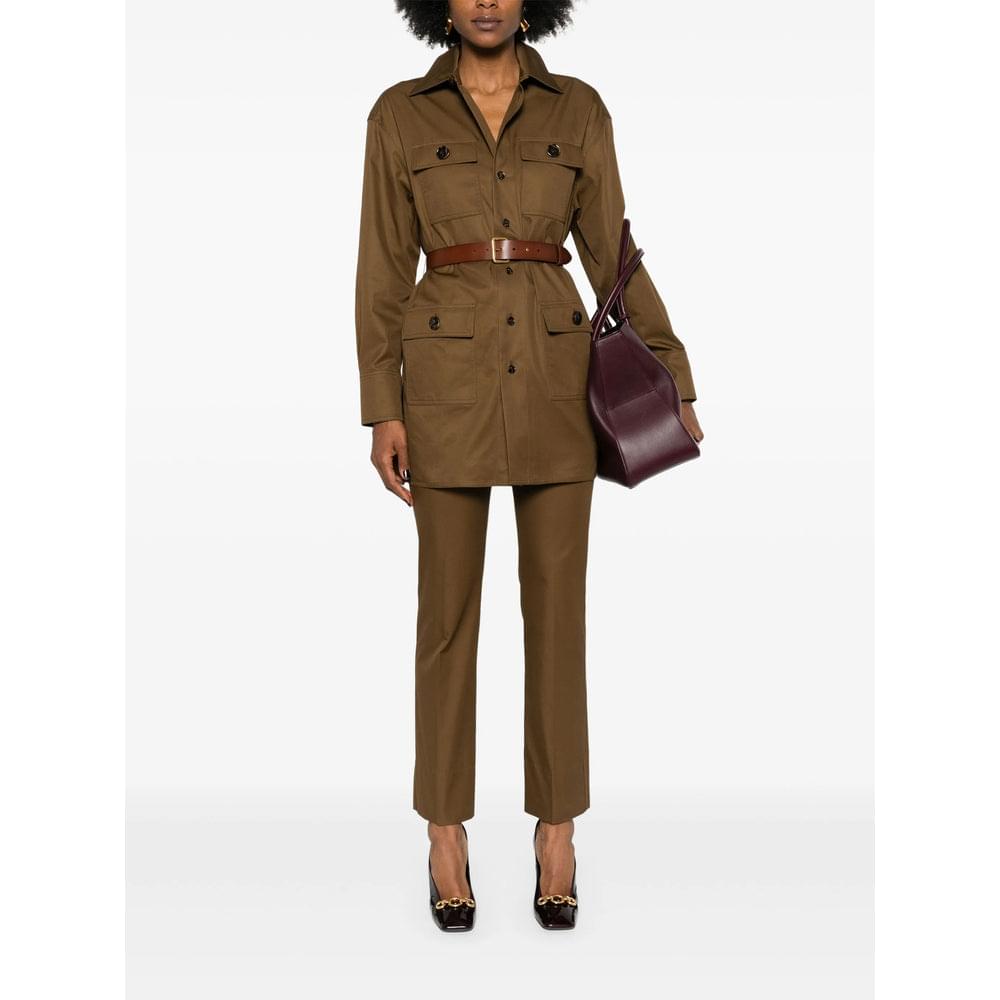 Saint Laurent Brown Trousers - Straight Trousers Women