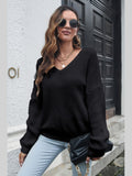 V-Neck Drop Shoulder Sweater