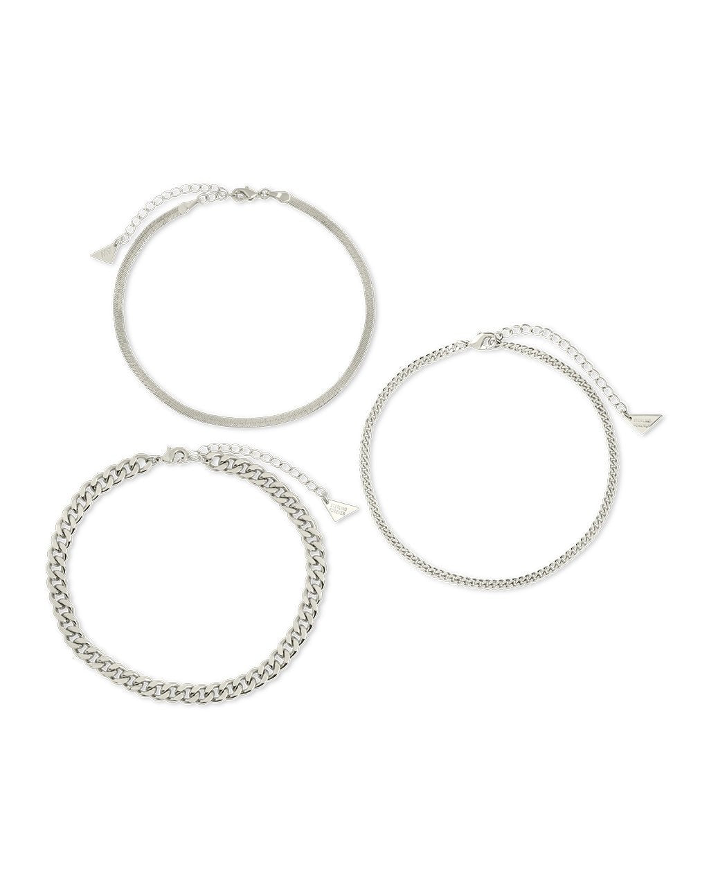 Adalina Three Chain Anklet Set
