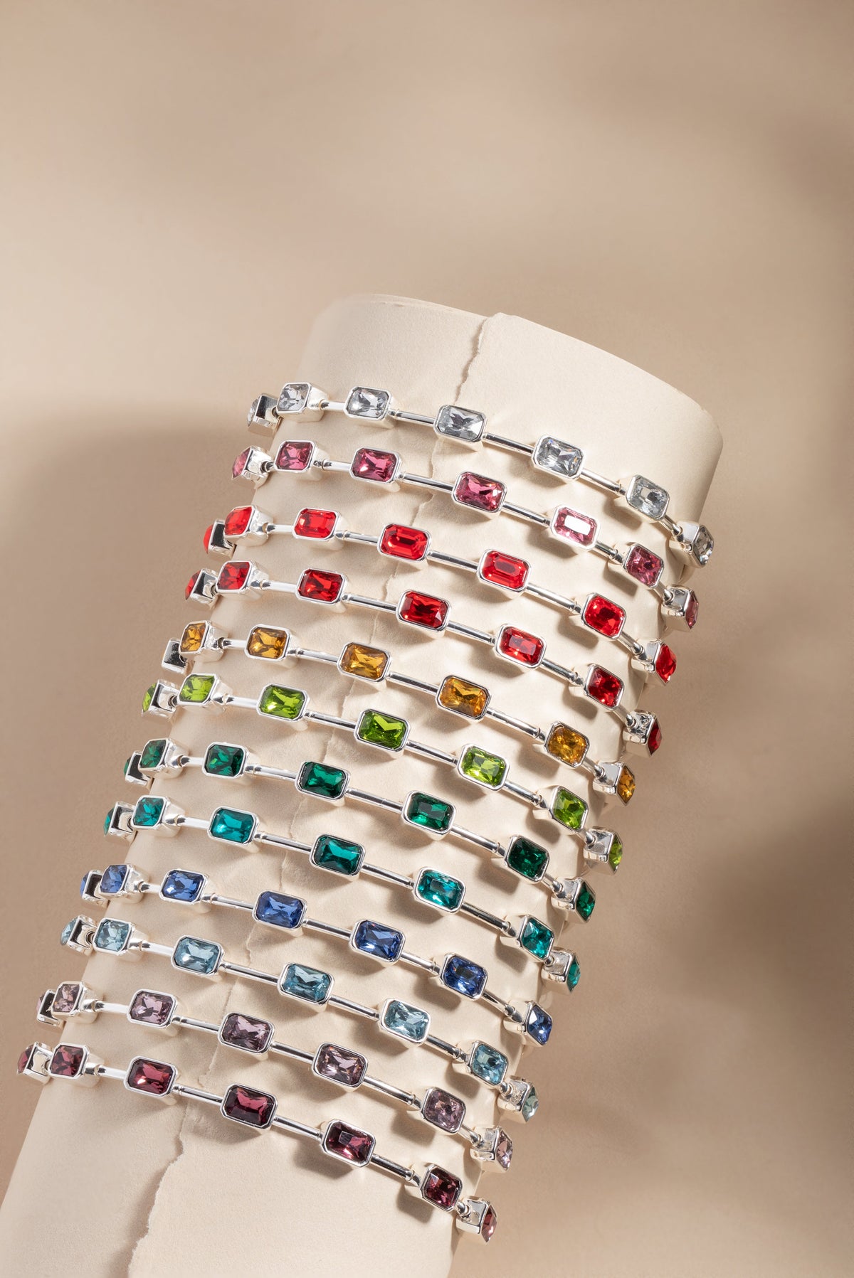 May Birthstone Emerald Cut Bangle