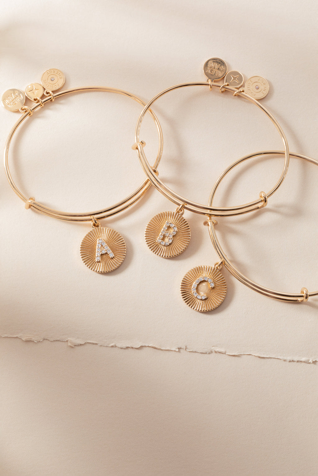 Initial B Pave Starburst Texture Bangle