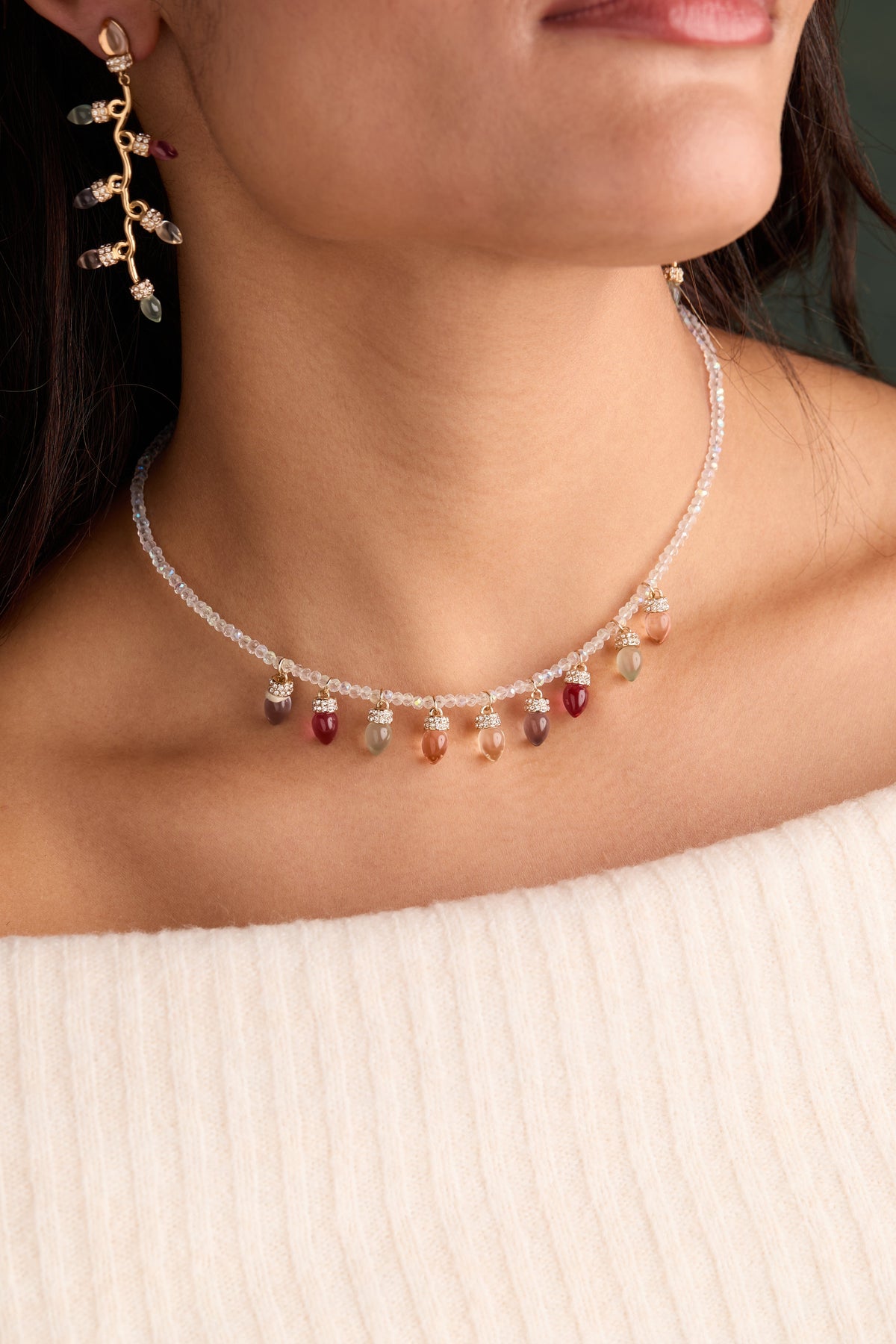 Christmas Muted Light Bulb Necklace