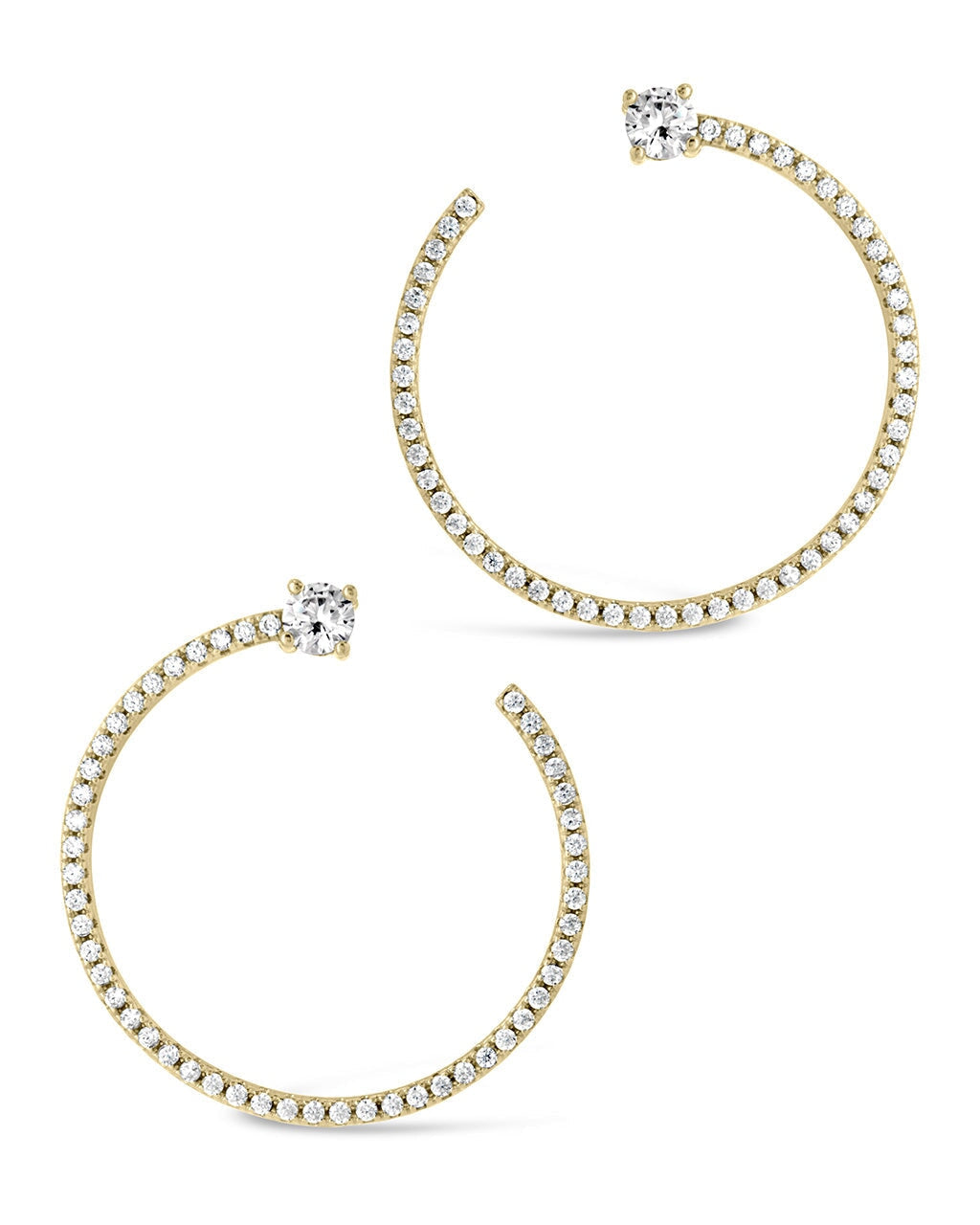 Cindy CZ Circle Stud Earrings