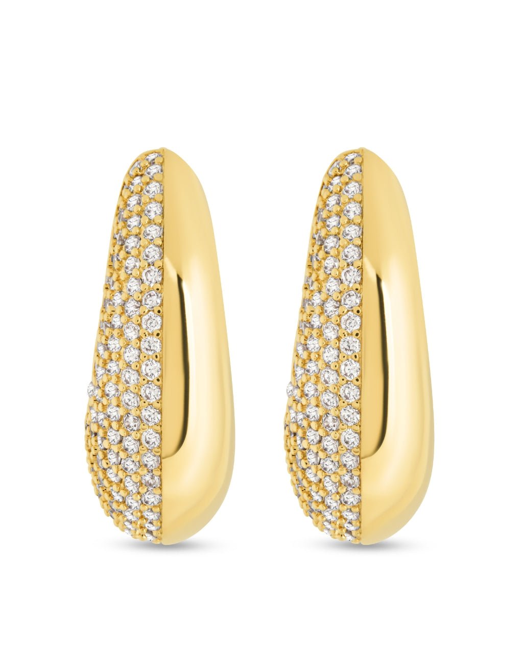 Callie CZ Teardrop Polished Earring