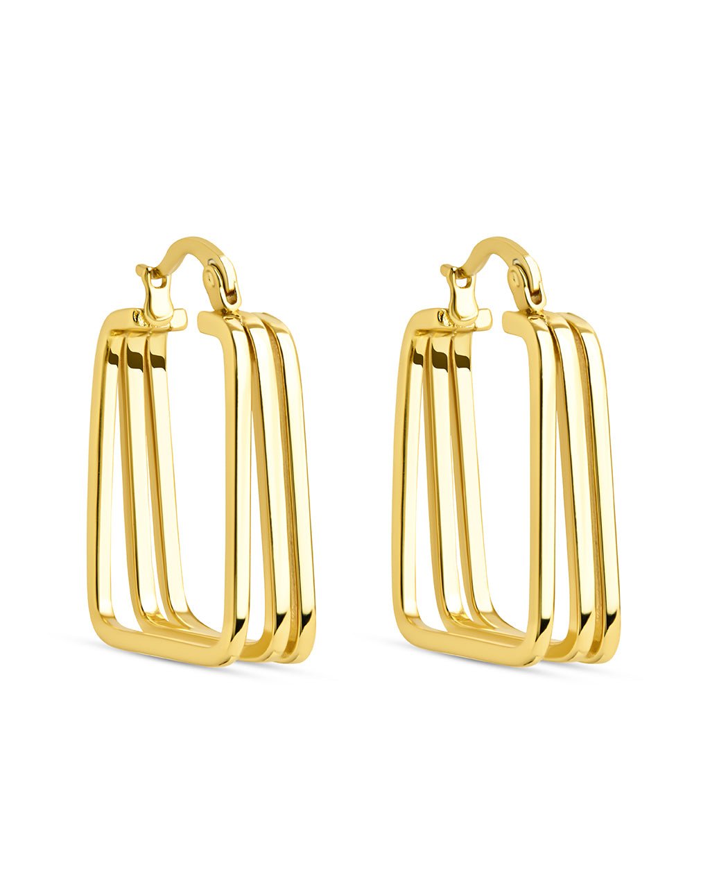Belinda Textured Square Earrings