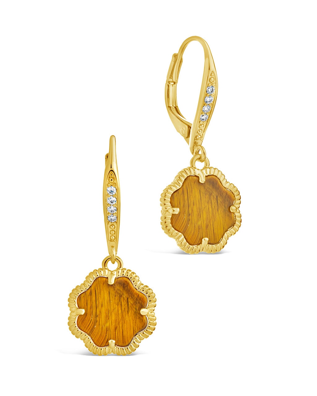 Rose Petal Short Drop Earrings