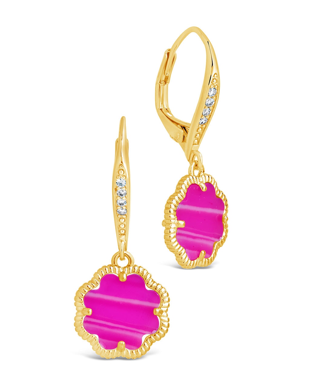 Rose Petal Short Drop Earrings