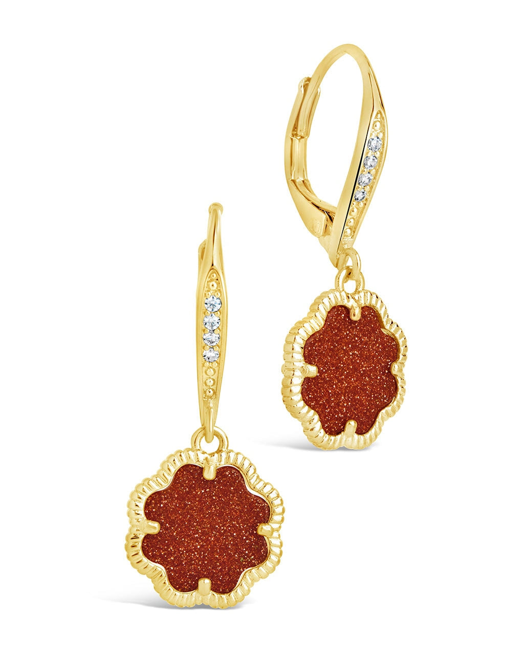 Rose Petal Short Drop Earrings