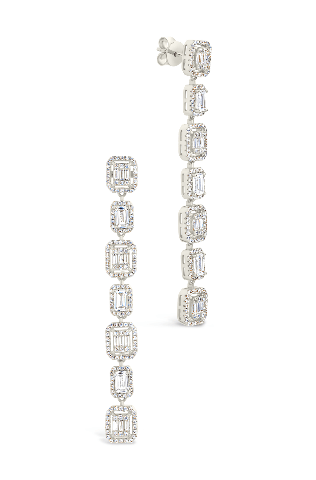 Nancy CZ Drop Stud Earrings