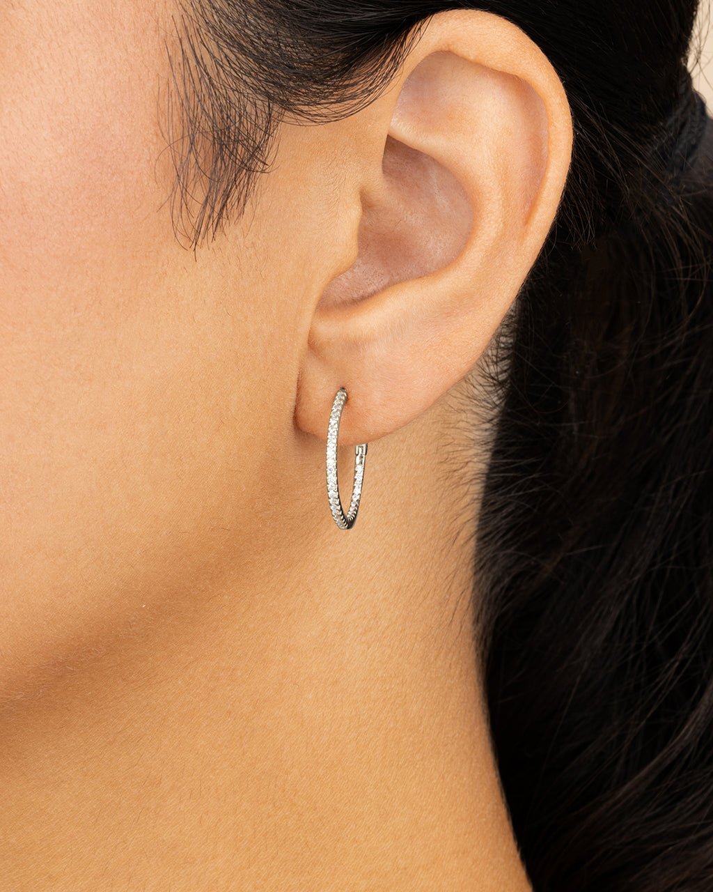 Sterling Silver Lilia CZ Infinity Hoops