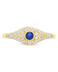 Sterling Silver Mozzie Evil Eye Ring