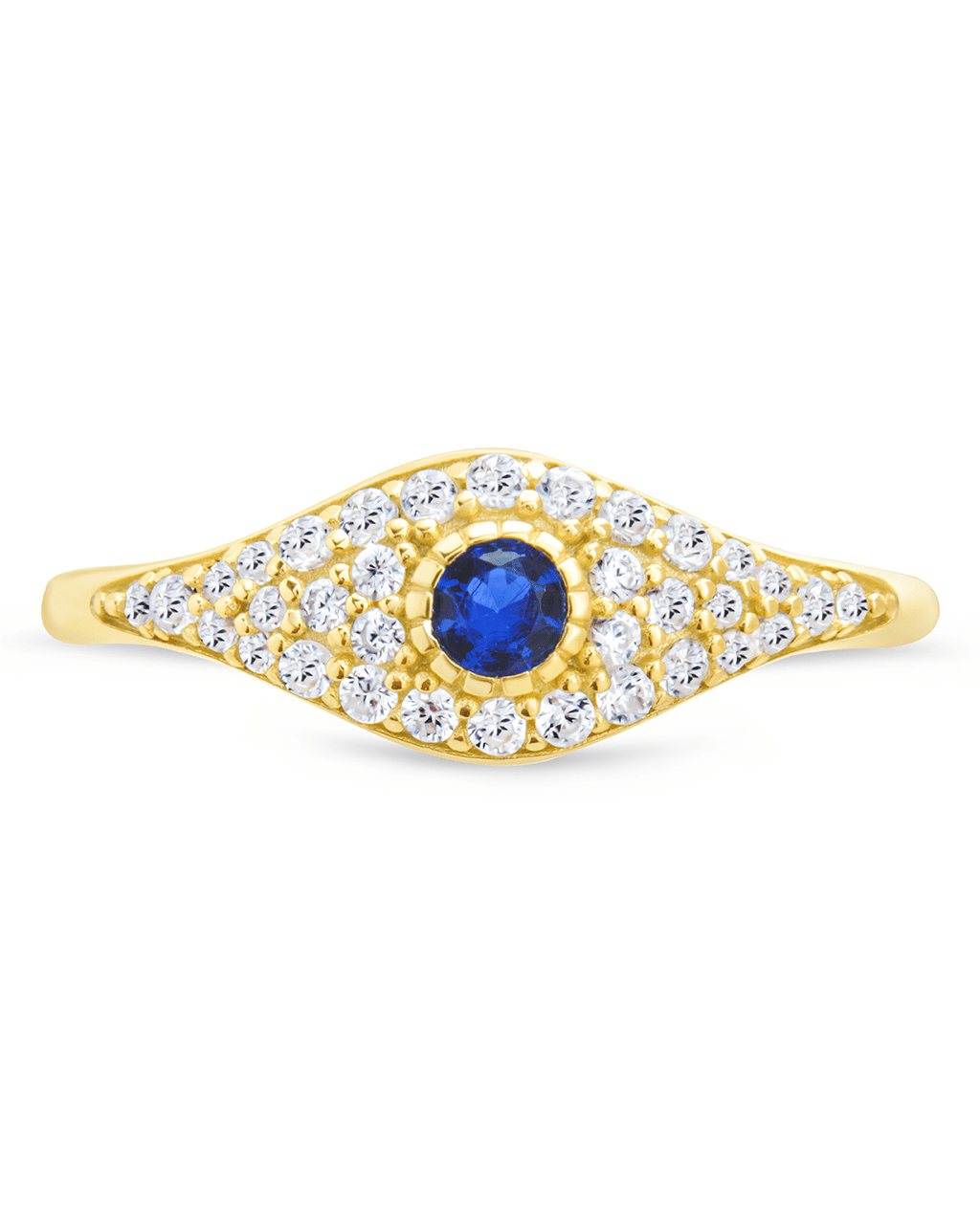 Sterling Silver Mozzie Evil Eye Ring