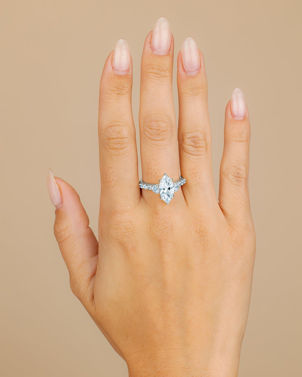 Sterling Silver Marquise & Trillion Ring