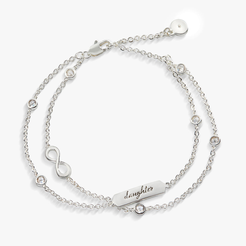 Daughter Infinity Chain Double Strand Bracelet