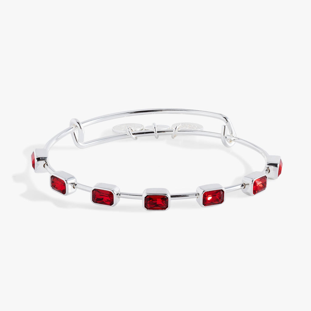 January Birthstone Emerald Cut Bangle