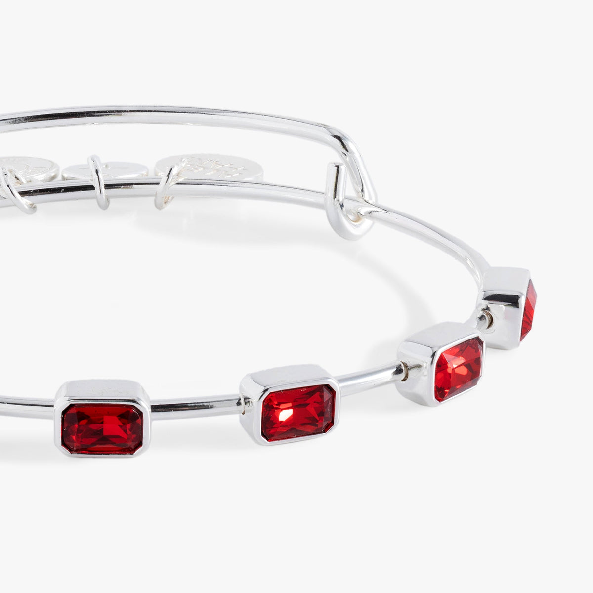 January Birthstone Emerald Cut Bangle