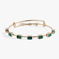 May Birthstone Emerald Cut Bangle
