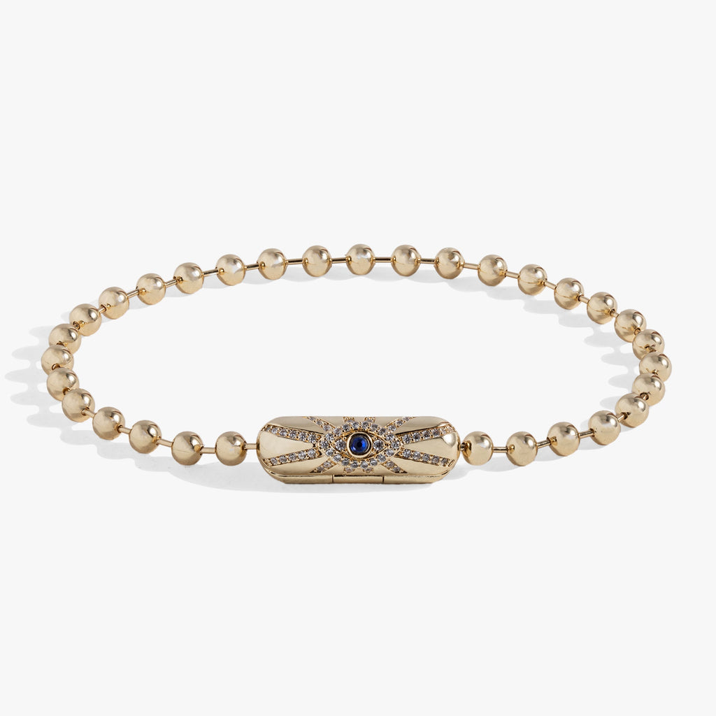 Evil Eye Barrel Closure Bracelet