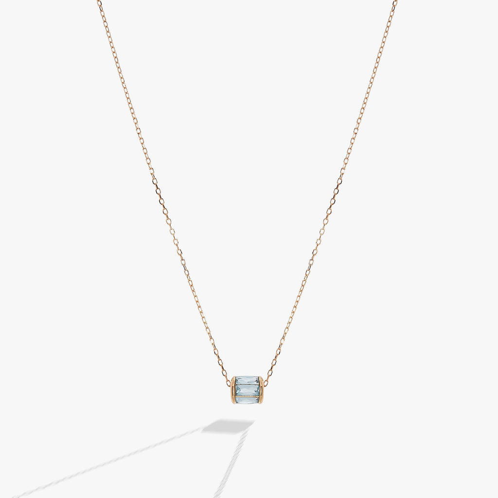 March Birthstone Precious Pendant Necklace