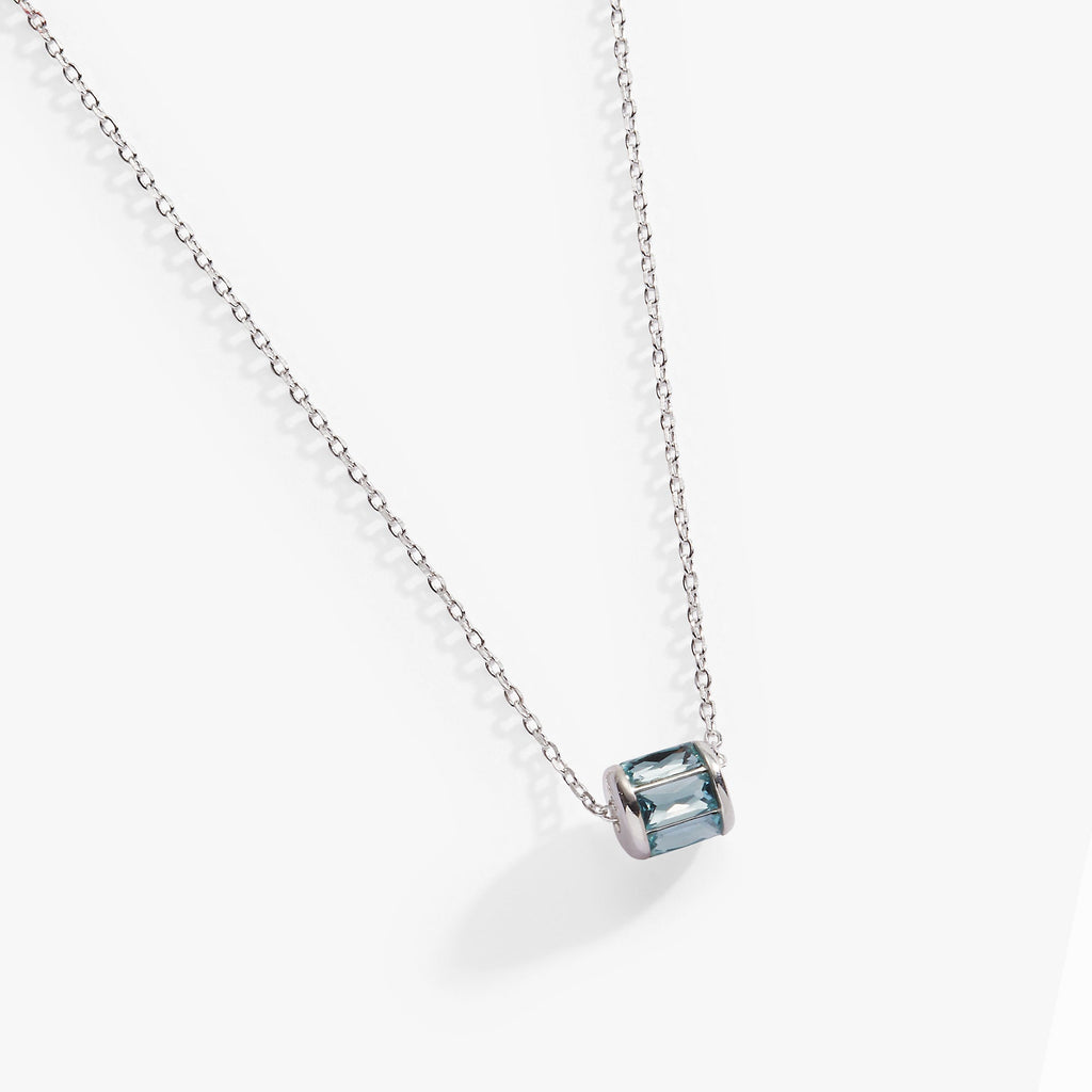 March Birthstone Precious Pendant Necklace