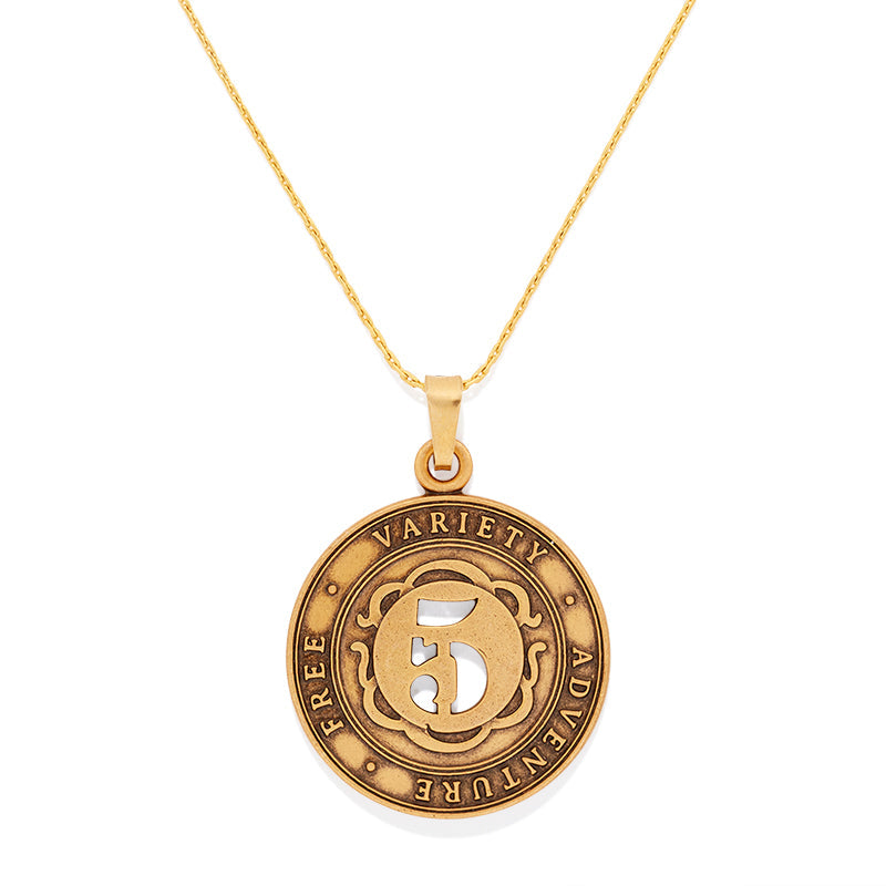 Number 5 Necklace, Expandable | Free, Variety, and Adventure