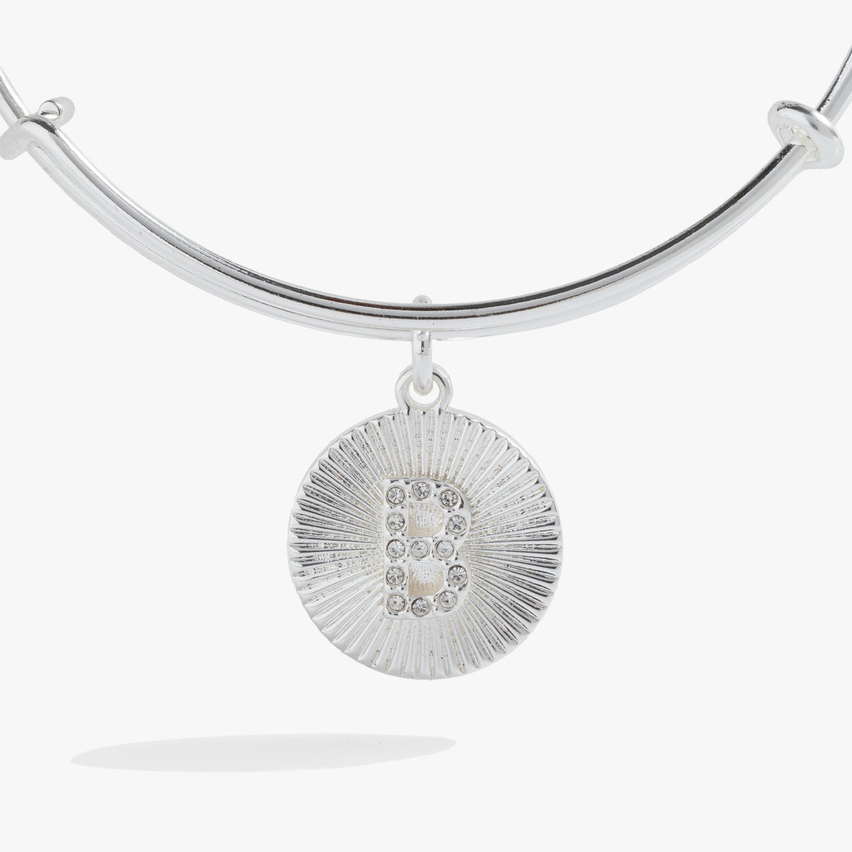 Initial B Pave Starburst Texture Bangle