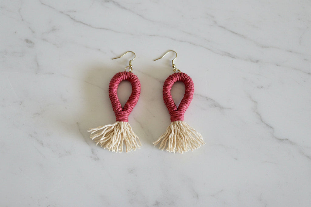 Women’s Handmade Boho Dangle Earrings – Minimal Tassel Design