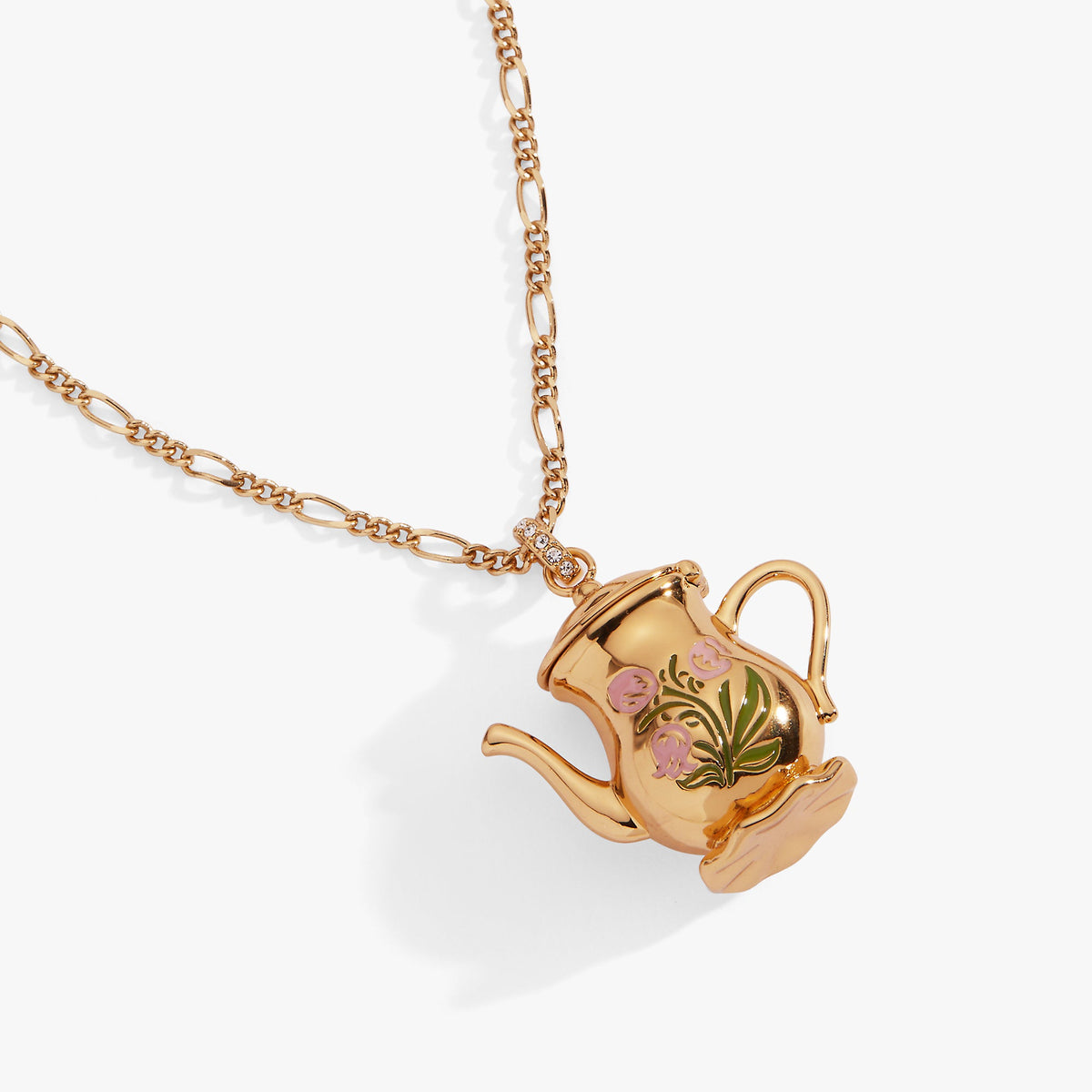 Tea Party Kettle Locket Pendant Necklace