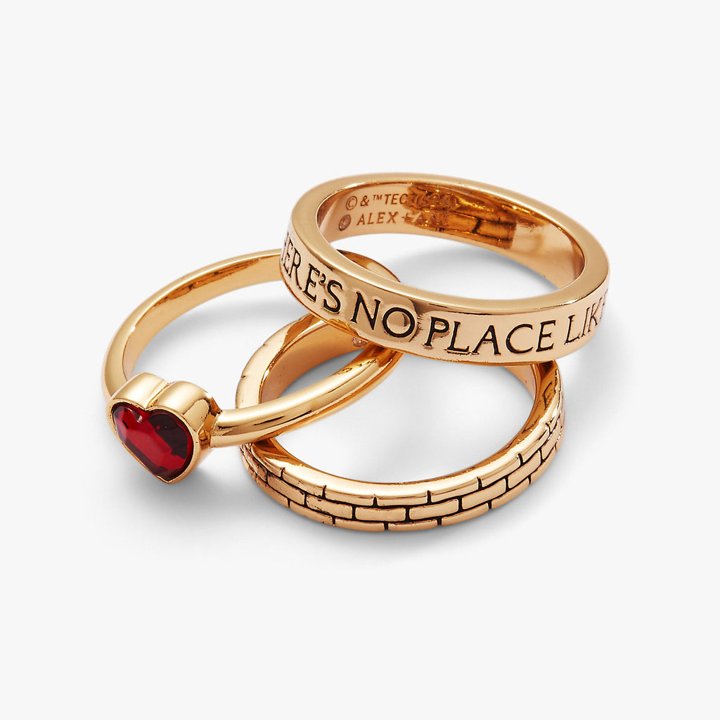 The Wizard of Oz™ "There's No Place Like Home" Ring Set of 3
